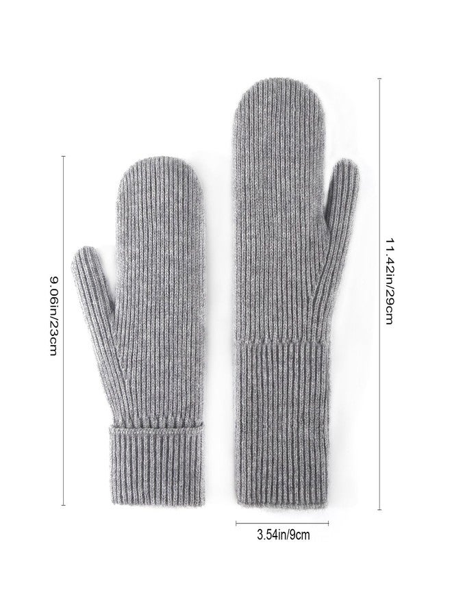 Bototack Winter Mittens for Women Men Warm Fleece Lining Stretchy Kit Thermal Snow Gloves for Cold Weather Gifts (Grey) - Image 5